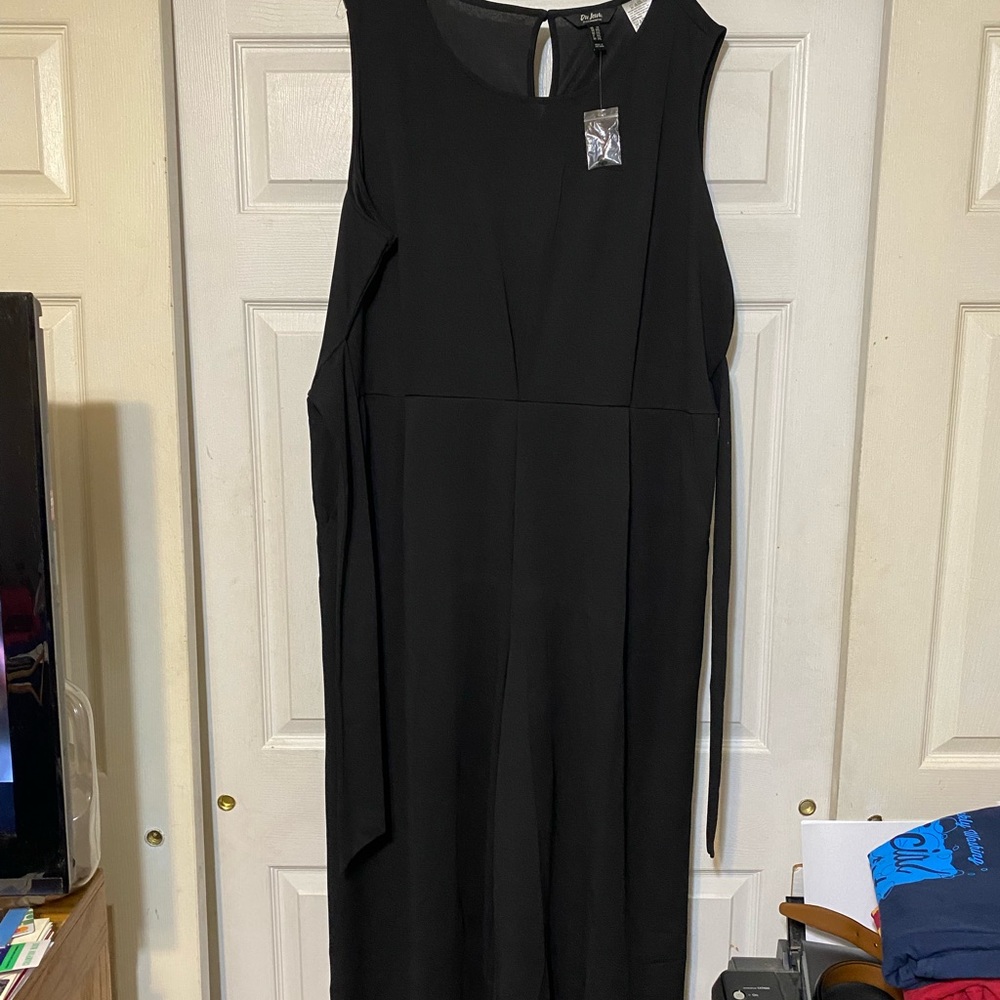 Black Belted Wide Leg pantsuit